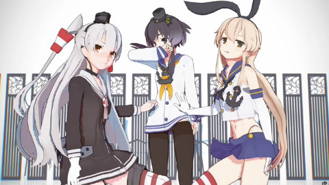 【MMD艦これ】 スキスキ絶頂症 【島風 & 天津風 & 時津風】
